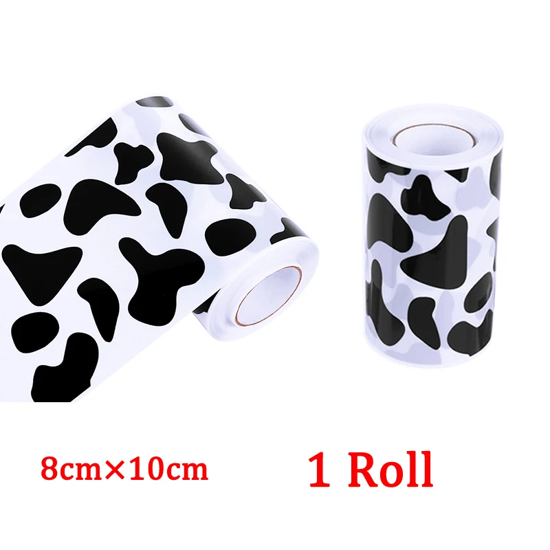 Cow 8X10cm 1 рулон Прозрачный Торт воротник мусс окружающий край Кухня Торт Шоколад Конфеты выпечки объемная пленка подкладка формы для колец ZXH - Цвет: Cow 8X10cm