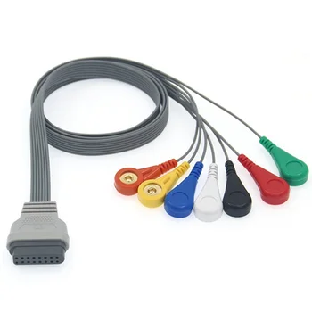 

For 16pin EDAN SE-2003/SE-2012 3-channel/12-channel holter cable the 10 lead 7-lead 5 lead one piece ecg cable and leadwire