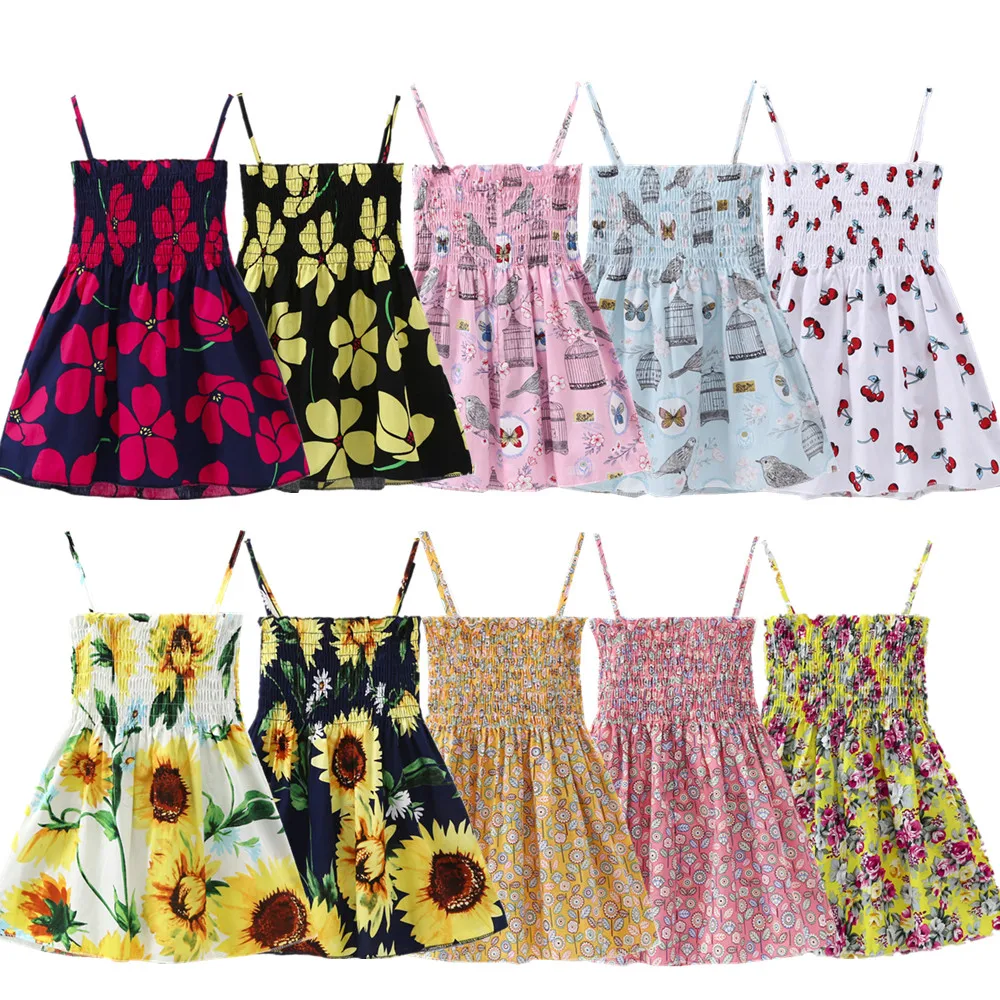 

Kids Dresses for Girls Summer 1 4 Dress Flower Dress 2 Years 7 Print 5 Toddler 6 Princess Girl Sleeveless Children's Clothing 3