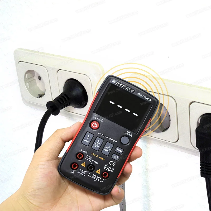 ZOYI ZT-X True-RMS Digital Multimeter Button 9999 Counts Voltage Current Ohm Auto multimeter with English Russian manual