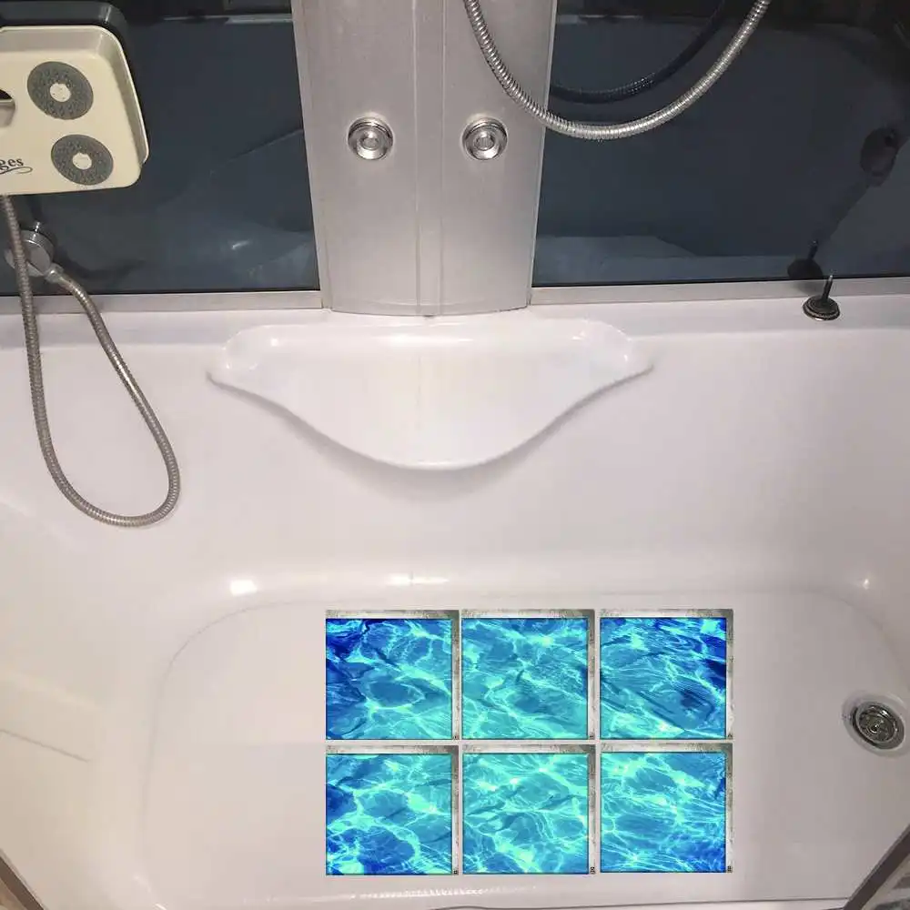 Противоскользящие 3D наклейки для ванной, водонепроницаемые самоклеящиеся наклейки для ванной, коврики для ванной комнаты, коврики для ванной комнаты, декор для ванной комнаты