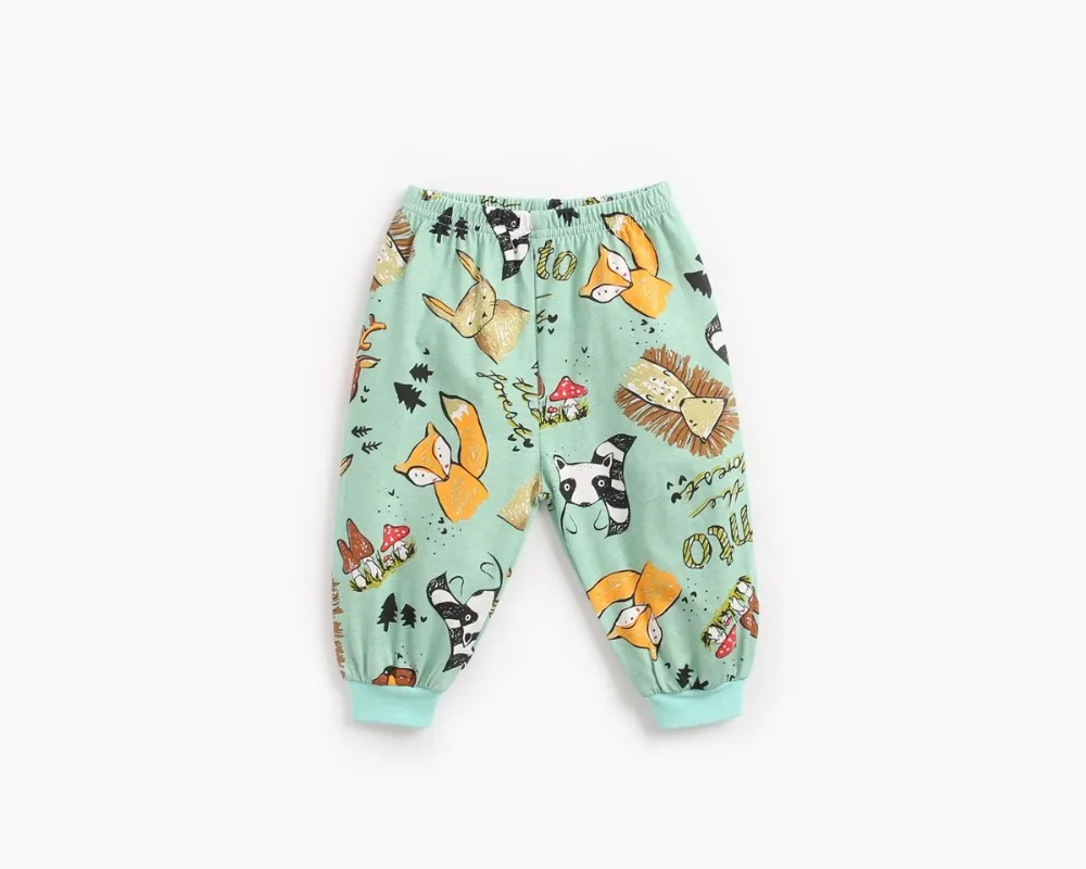 Штаны для малышей Детская одежда с героями мультфильмов весенне-осенние брюки для новорожденных спортивные брюки для малышей из хлопка детские штаны для сна с животными