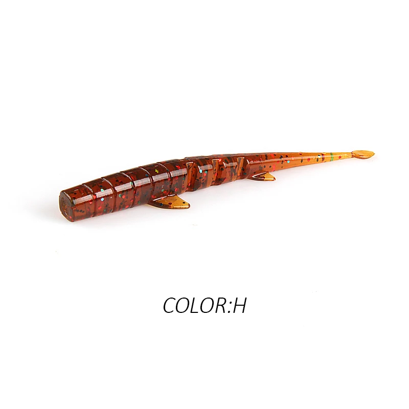 H BEARKING UNAGI Slug Soft Lures 64mm 88mm Fishing Artificial Lures Silicone Bass Pike Minnow Swimbait Jigging Plastic Baits Worm - Цвет: H