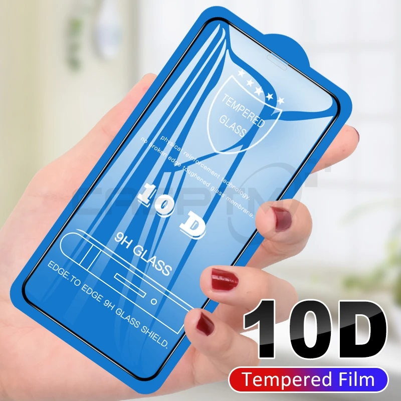 

10D Tempered Glass For iPhone 11 Pro X XR XS Max 6s 6 7 8 Plus Full Screen Protector Cover Protective Film For iPhone 11 Pro Max