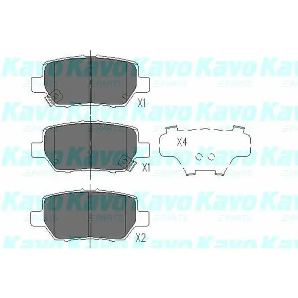Колодки тормозные HONDA LEGEND IV 06- задние KAVO PARTS KBP-2040