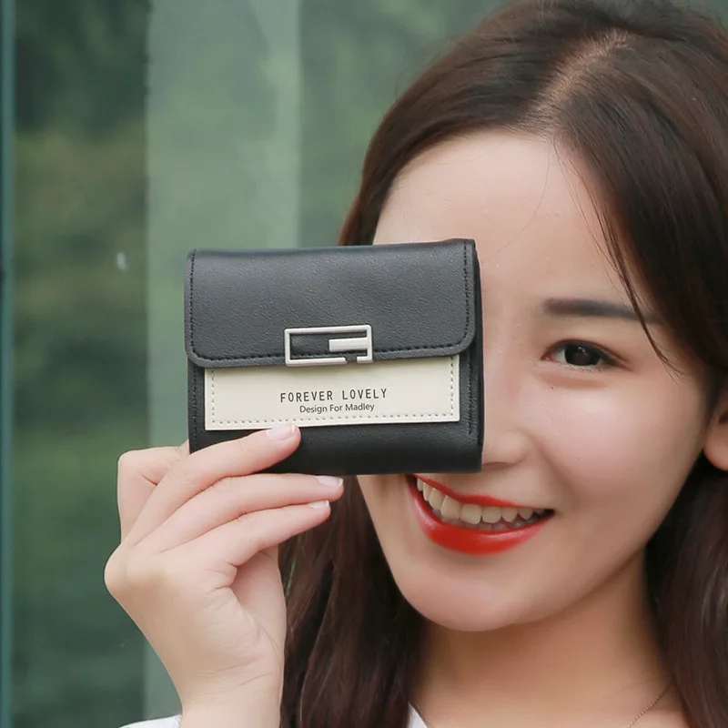 HZ125 NEW women's wallet short wallet ladies wallet letter purse ladies and women's buckle wallet card package HZ125 NEW women's wallet short wallet ladies wallet letter purse ladies and women's buckle wallet card package