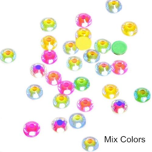 Mix Colors Светящиеся фосфоресцирующие блестящие стразы без горячей фиксации неоновые стразы стеклянные стразы флуоресцентный ноготь художественные украшения B3878 - Цвет: Mix Colors