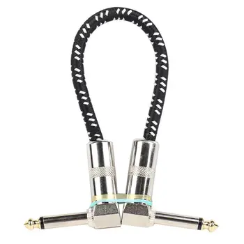 

22cm Braided Guitar Effect Pedal Patch Cable Right Angle for Pedal Board