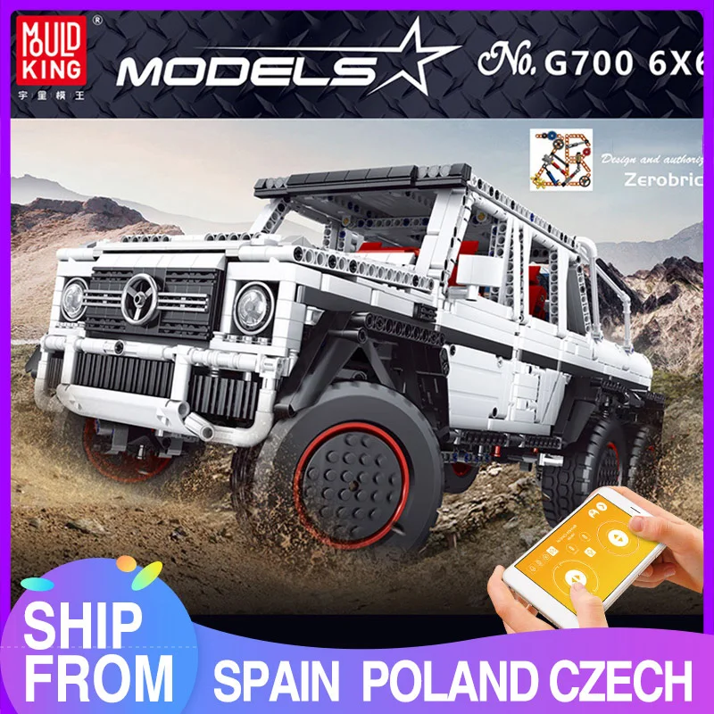 

MOULD KING 13061 Technical Pickup Car Building Blocks APP RC Motorized 6x6 Off-road Truck Model MOC Bricks Kids Christmas Gift