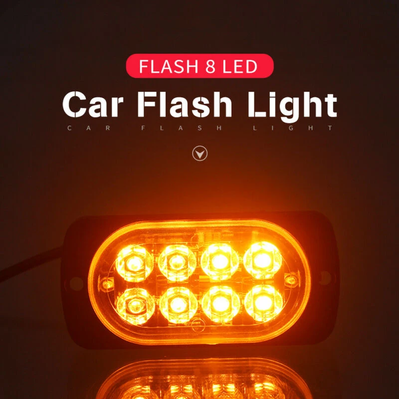 4 шт. автомобиля 8LED стробоскопы вспышки опасности предупредительный маячок Лампы Аксессуары для ламп