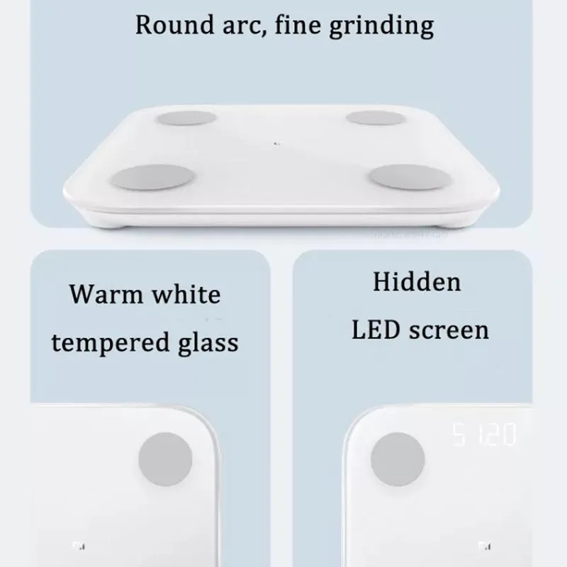 Xiaomi mi Смарт напольные весы 2 весы для багажа mi fit приложение и тестер состава тела с светодиодный дисплей скрытый и большой ноги Pad