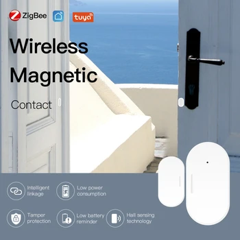 Tuya Smart Zigbee czujnik dostępu czujnik otwarcia zamknięcia drzwi telefon powiadomienie Alarm Alarm bezpieczeństwa czujnik systemu czujka tanie i dobre opinie centechia Rohs CN (pochodzenie) 2021 dropshipping 50mm*25mm*11mm