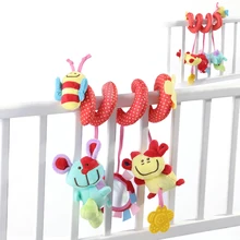 

Cartoon Animal Rattles For Kids Bed Hanging Plush Toy For Baby Rattle Color Baby Carriage Pendant Bed Around Toys Stroller Bell