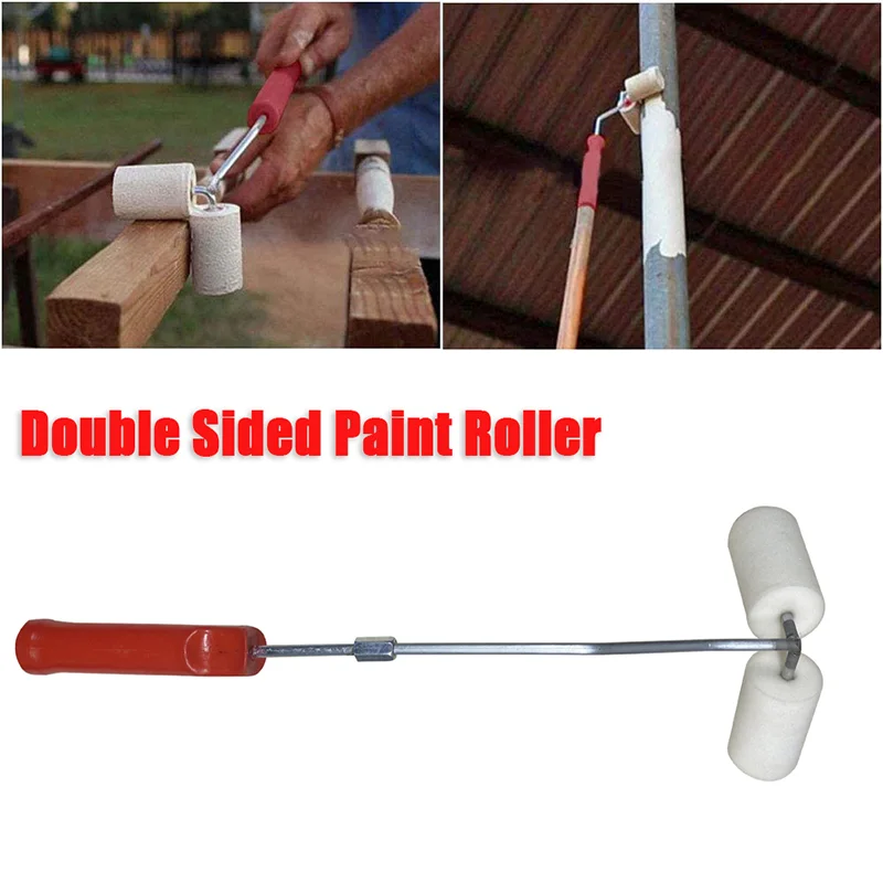 Newest Long Hand Double Sided Paint Roller Brush Roller Brush Painting