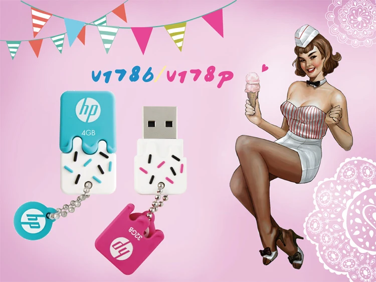 hp USB флеш-накопитель 64 ГБ силиконовая Флешка с DJ OTG type C Cle USB диск на ключ мини USB Флешка 32 Гб 16 Гб