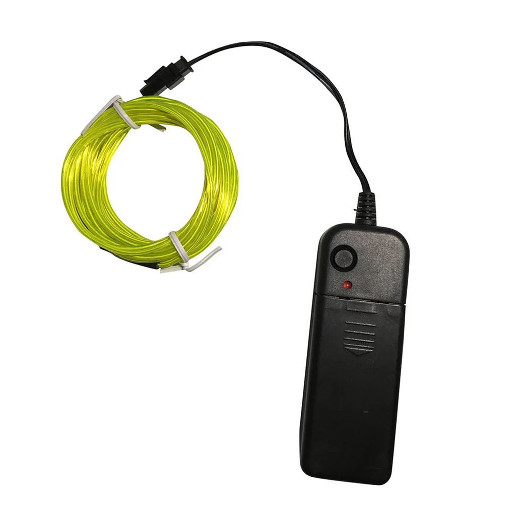 Гибкий светодиодный светильник EL Wire String Strip Rope светящийся Декор неоновая лампа USB контроллер 5 м гибкий светодиодный светильник EL Wire String Strip