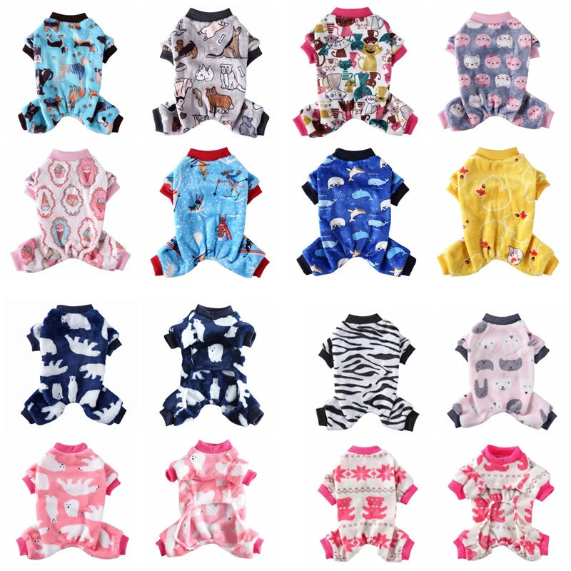 Coat Jumpsuits Puppy Dog-Pajamas Dogs Chihuahua Pomeranian-Clothing Winter Print 