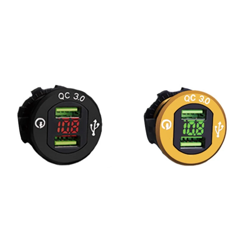 Автомобильный Зарядное устройство Dual Qc3.0 Быстрая зарядка Usb Зарядное устройство 12 V-24 V Тип мобильного телефона 2 Порты и разъёмы умное универсальное Зарядное устройство адаптер для samsung Xia