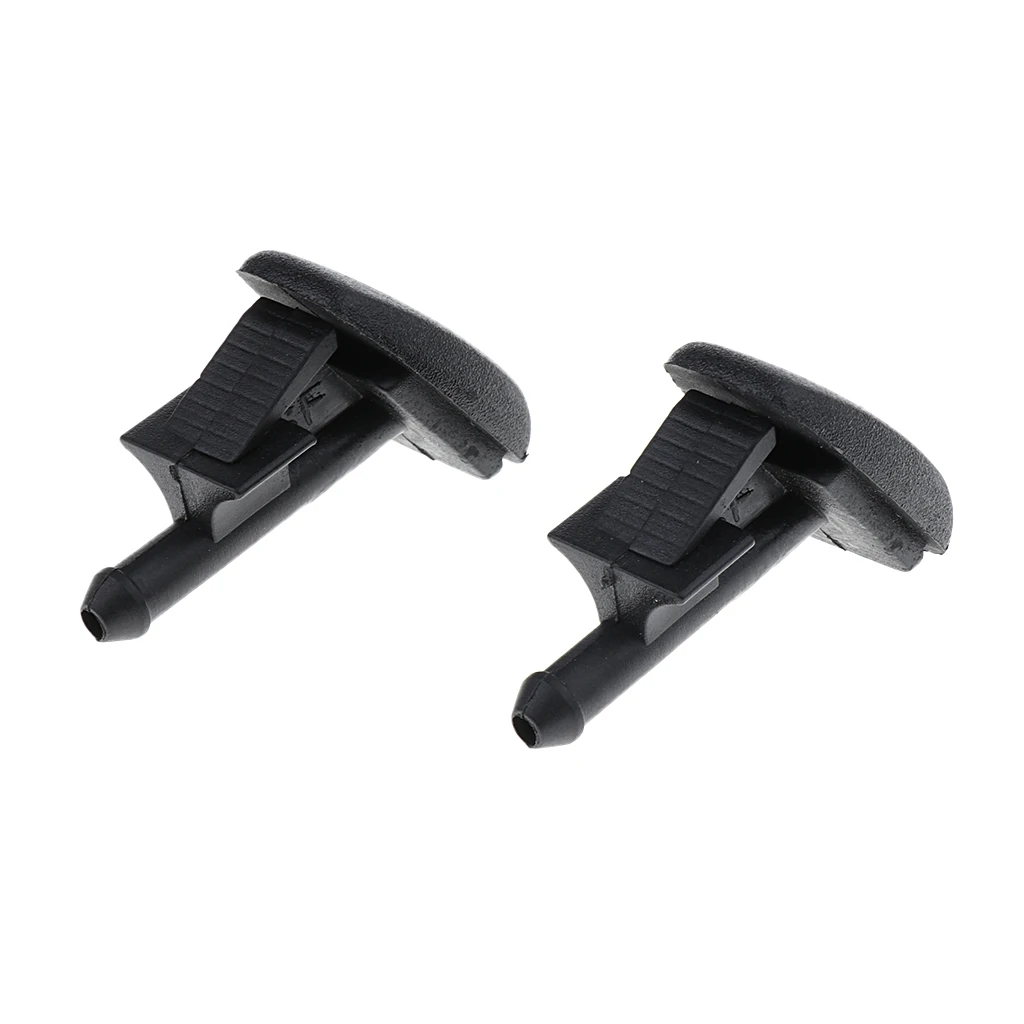 2 Pieces Black Windshield Wiper Water Spray Jet Washer Nozzle for BMW E90 /E60 /E46