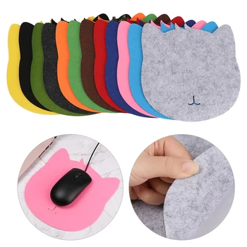 

1 pcs Hot selling New Felt Cloth 200*200*3mm Universal Cute Cat Mouse Pad Mat for Laptop Computer Tablet PC Colorful Desk Mat