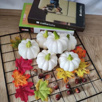 

12Pcs Halloween Foam Artificial Pumpkins DIY Fake Fruits Ornament Simulation Plant Home Decoration for Kindergarten Family Bar