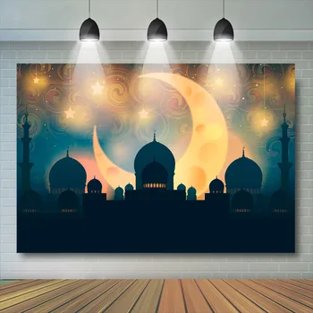 

Arabian Nights Backdrop Birthday Photocall Background Moon Sheikh Zayed Grand Mosque Drop Aladdin's Lamp Photography Photo Studi