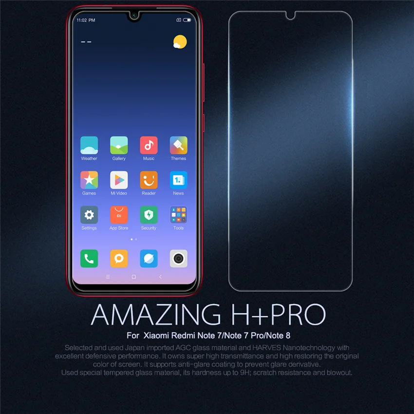 

For Xiaomi Redmi Note 8 Tempered Glass NILLKIN Amazing H+Pro Resistant 2.5D Tempered Glass Screen Protector