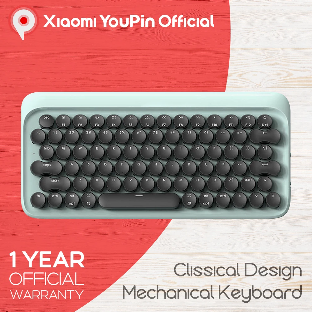 YouPin LOFREE механическая клавиатура Беспроводная Bluetooth Регулируемая подсветка синие