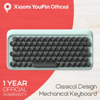 

YouPin LOFREE Mechanical Keyboard Wireless Bluetooth Adjustable Backlit Blue Switches Gaming For PC iPad Mac Android IOS Vintage