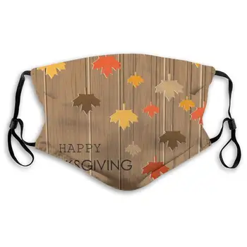 

Candian6pac9 Happy Holidays Thanksgiving Adult PM2.5 Activated Carbon Filter Face Mask Filters Breathing Insert Protective Mouth