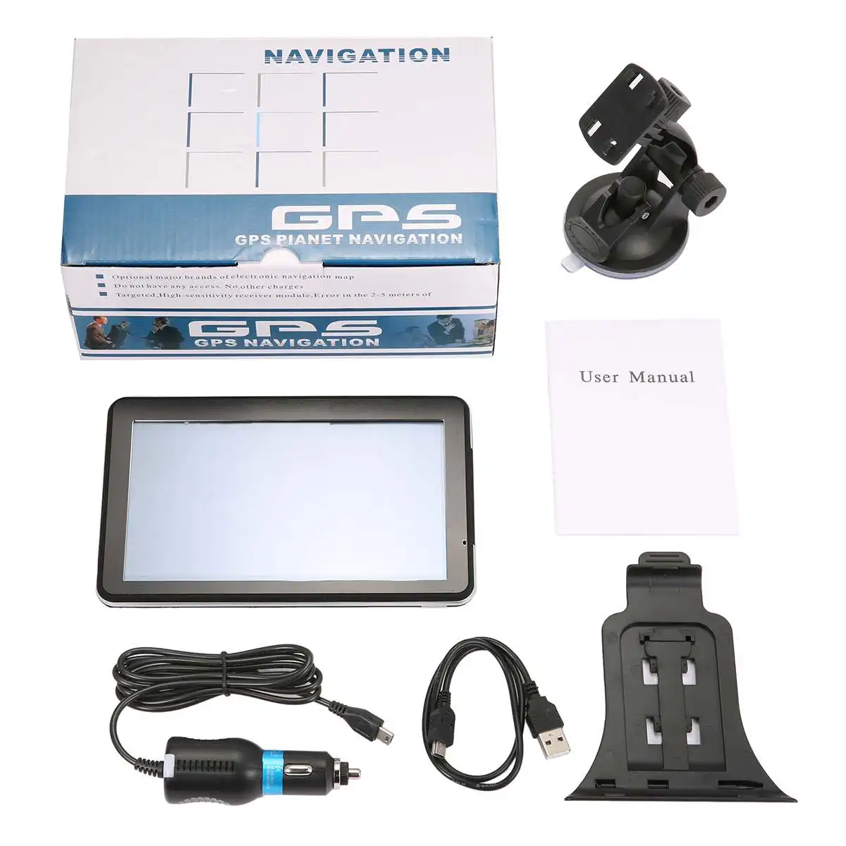 HD gps 7 дюймов сенсорный экран портативный 8 Гб gps навигатор FM передача ультра тонкий автомобиль грузовик gps трекер навигационная система