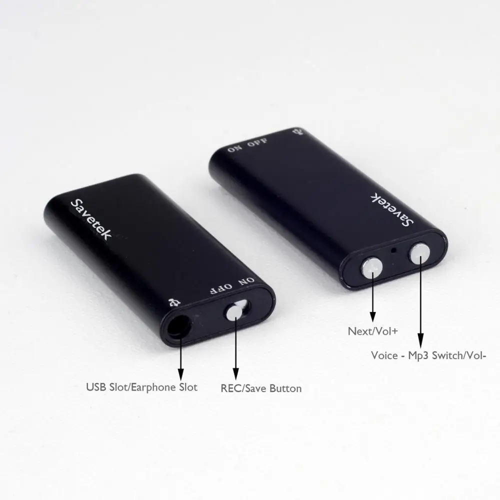 Самая маленькая мини USB ручка Savetek с голосовой активацией 8 ГБ цифровой аудио