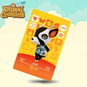 

159 Zell Animal Crossing Card Amiibo Cards Work for Switch NS 3DS Games