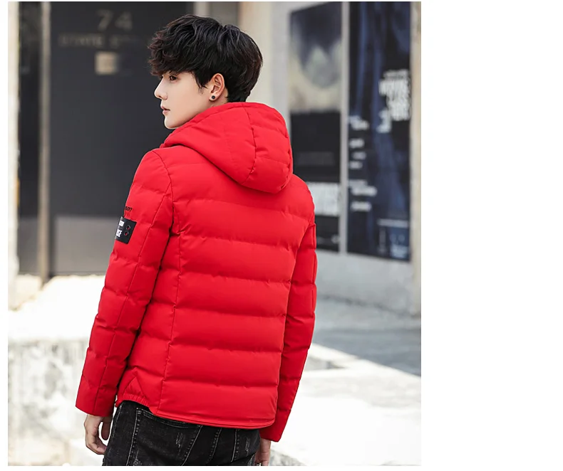 long down coat 2021 drop shipping New Fashion Men Winter Jacket Coat Hooded Warm Mens Winter Coat Casual Slim Fit Student Male Overcoat ABZ82 best parkas for men