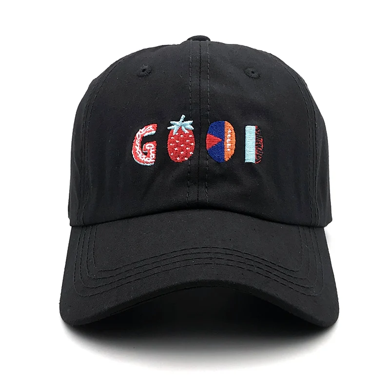 

New Fruit Letters Baseball Caps GOOD pineapple Embroidery Hip Hop Bone Snapback Hats for Men Women Adjustable Gorra
