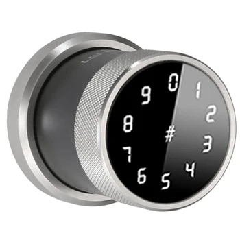 

Smart Door Lock, Card Reader Password Security Door Lock Bluetooth Digital APP Smart Sphere Silver