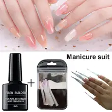 Наращивание ногтей ремонт волокна клей гель стекловолокна ногтей набор для наращивания ногтей DIY ногти белый акриловый наращивание ногтей советы