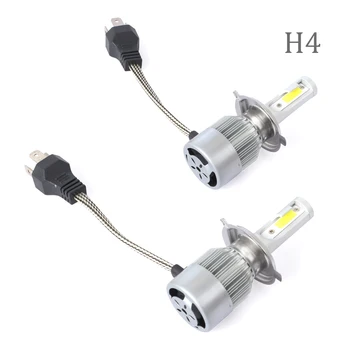 

Super Bright H4 LED Lights Waterproof 100W Bulb 1 Pair Car Headlight C6 12000LM