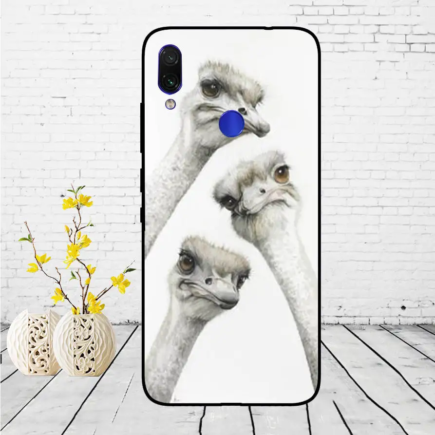 Untuk Xiaomi Redmi Note 7 Hitam Case Silikon Lembut Funda untuk Xiaomi Redmi Catatan 7 Hitam TPU Case Pelindung 6.3 