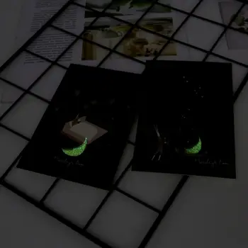 

30pcs Vintage Luminous Postcard Glow In The Dark Moon Light Greeting Post Card Novelty Xmas Greeting Cards Gift 090F
