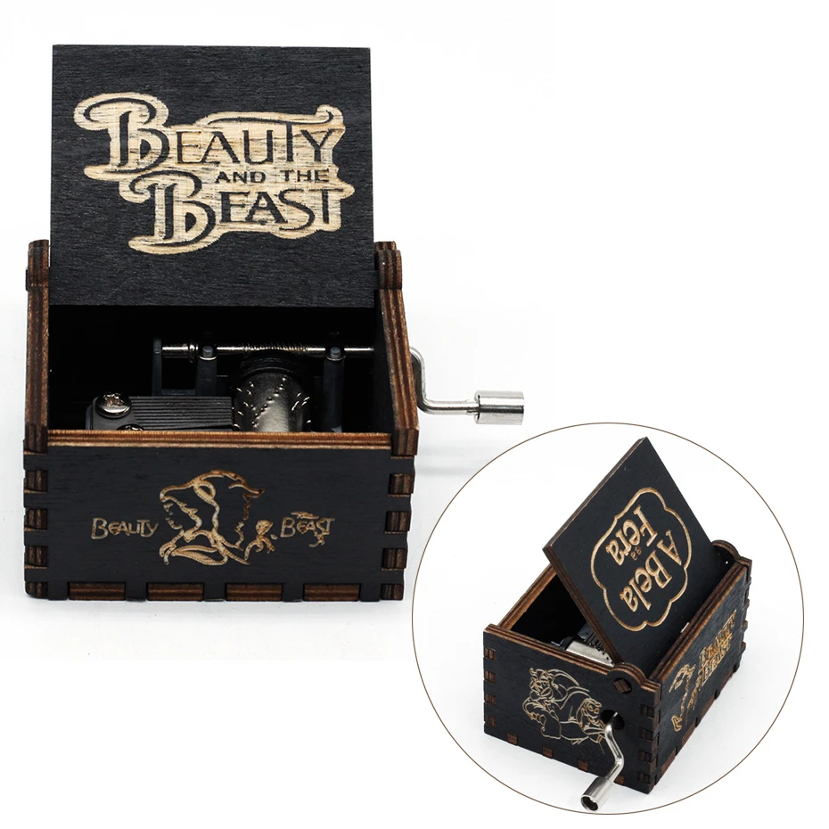 Beautiful Beast Новинка, музыкальная шкатулка queen, деревянная, ручная, изогнутая, Imagine, Джон Айленд, Dragon Ball, Digimon Games Of Trhone, Звездные войны, Spot - Цвет: Beautiful Beast