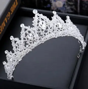 

Luxury Rhinestone Bridal Tiaras Crystal Diadem Tiaras Bride Headbands Wedding Hair Accessories Manual Crown Accessories