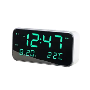 

Simple Multifunctional Music Mirror Led Alarm Clock Weather Station Color Digital Led Clock Rechargeable Unique Homedecor II50NZ