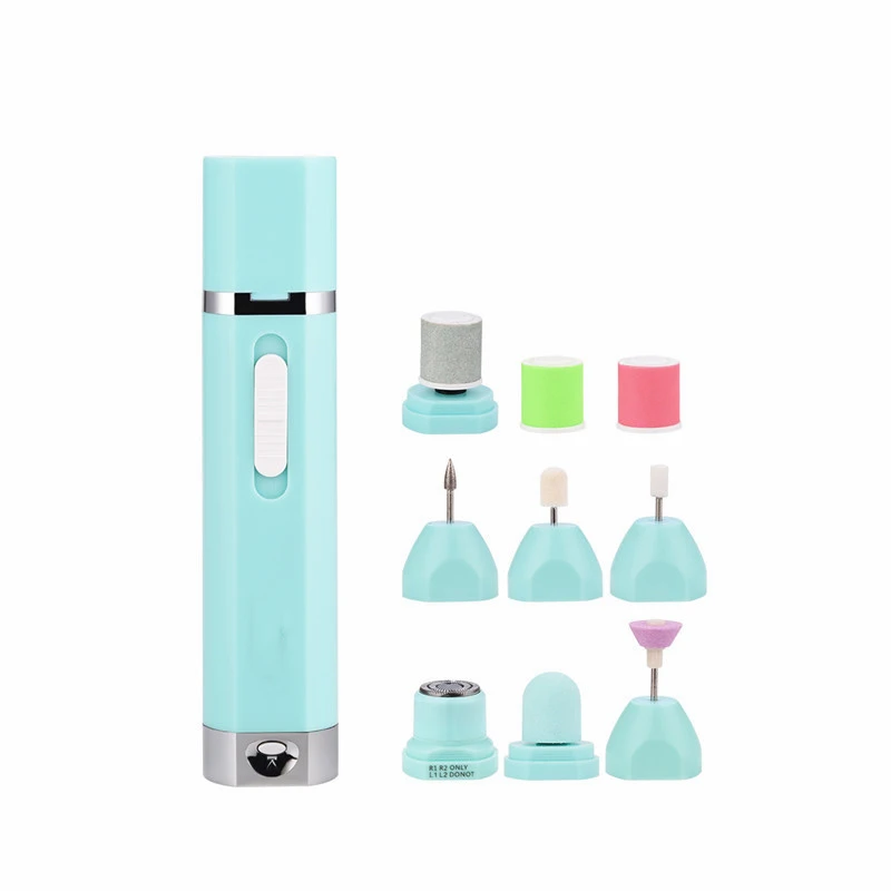 Electric Nail Drill Machine Manicure Set Pedicure Nail Drill File Gel Remove Polishing Tools Portable Equipment 9in1
