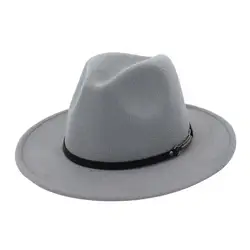 Прямая доставка, новинка 2019, модная мужская шляпа fedoras, женская модная джазовая шляпа, летняя и весенняя черная Шерстяная Смесь, шапка