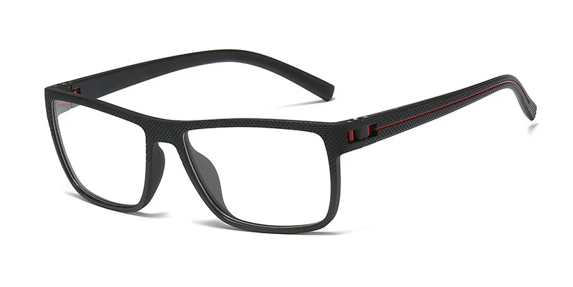 48031 пластиковые титановые оправы для очков, квадратные мужские и женские оптические модные компьютерные очки - Цвет оправы: C1 black red