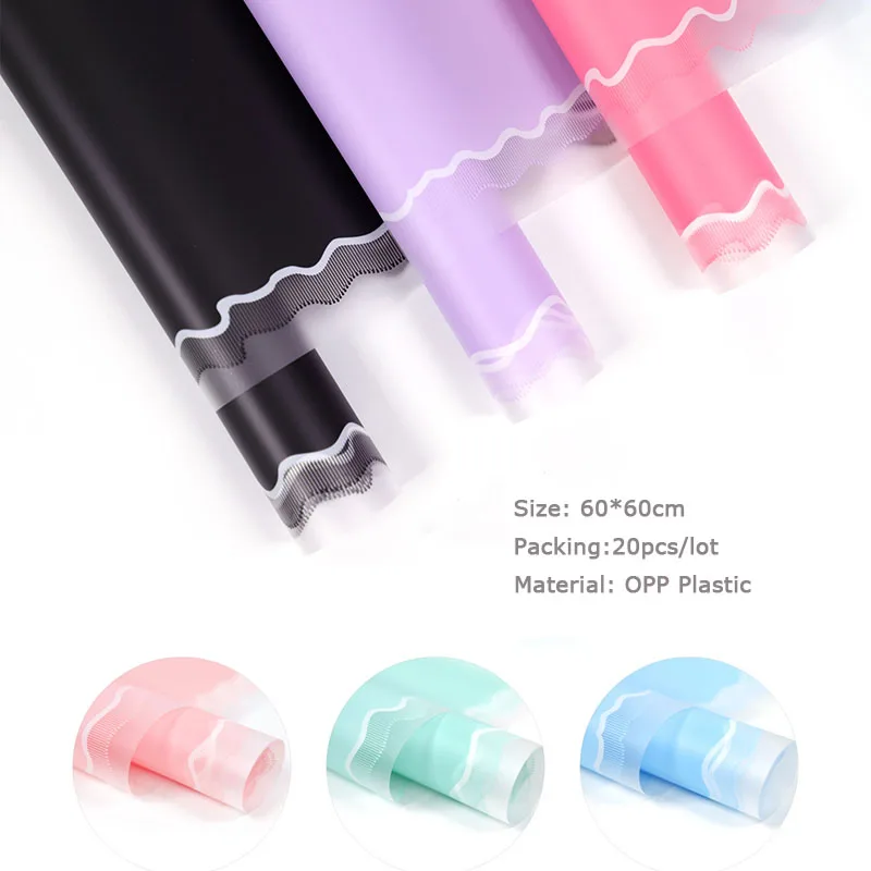 Корейская Желейная пленка матовый букет цветов обертывание ping бумажное Рождественское украшение 60*60 см DIY скрапбук подарочная упаковка бумага для рукоделия 20 шт