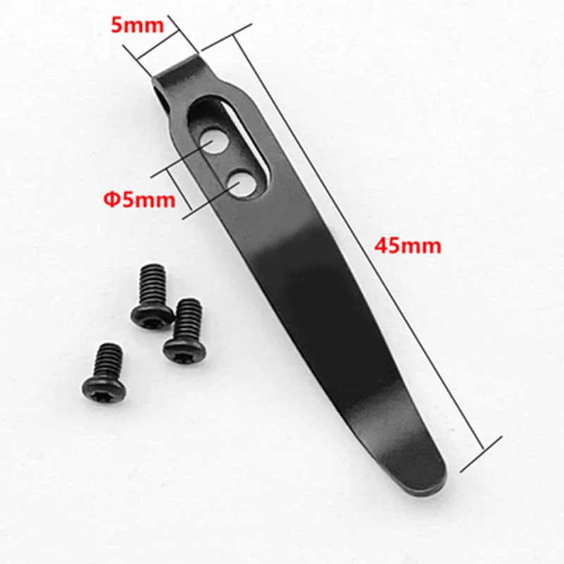 17 Sizes Stainless Steel Back Clip for DIY Folding Pocket Knife Tool DIY Accessories Folding Knife Back Clip Holder