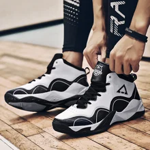 Новинка; унисекс; дышащие кожаные баскетбольные кроссовки с высоким берцем для дома; женские дышащие удобные нескользящие кроссовки; мужские баскетбольные кроссовки