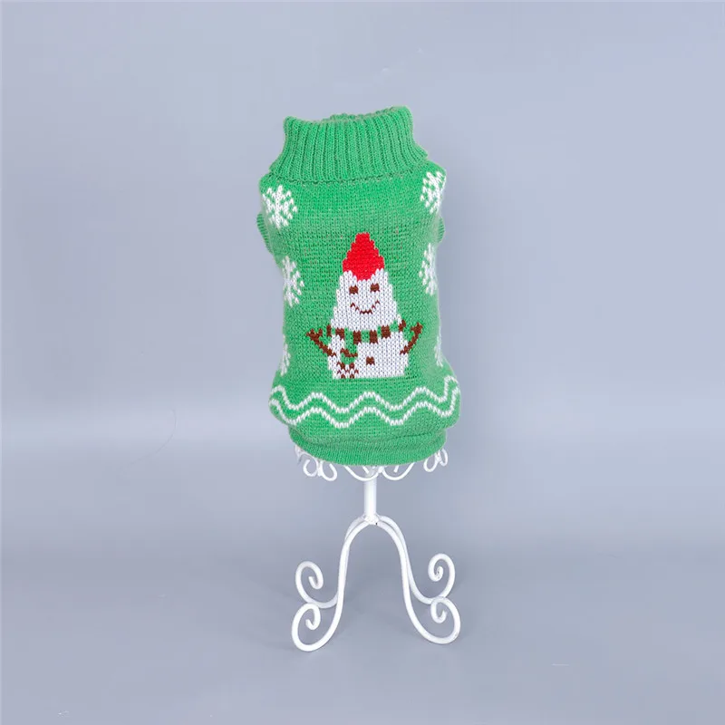 Теплый Рождественский свитер с высоким воротником для собак и кошек, одежда для маленьких и пальто для собак крупных пород, теплый костюм на осень и зиму@ 5